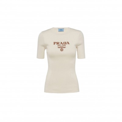 PRADA LOGO-INTARSIA JUMPER 